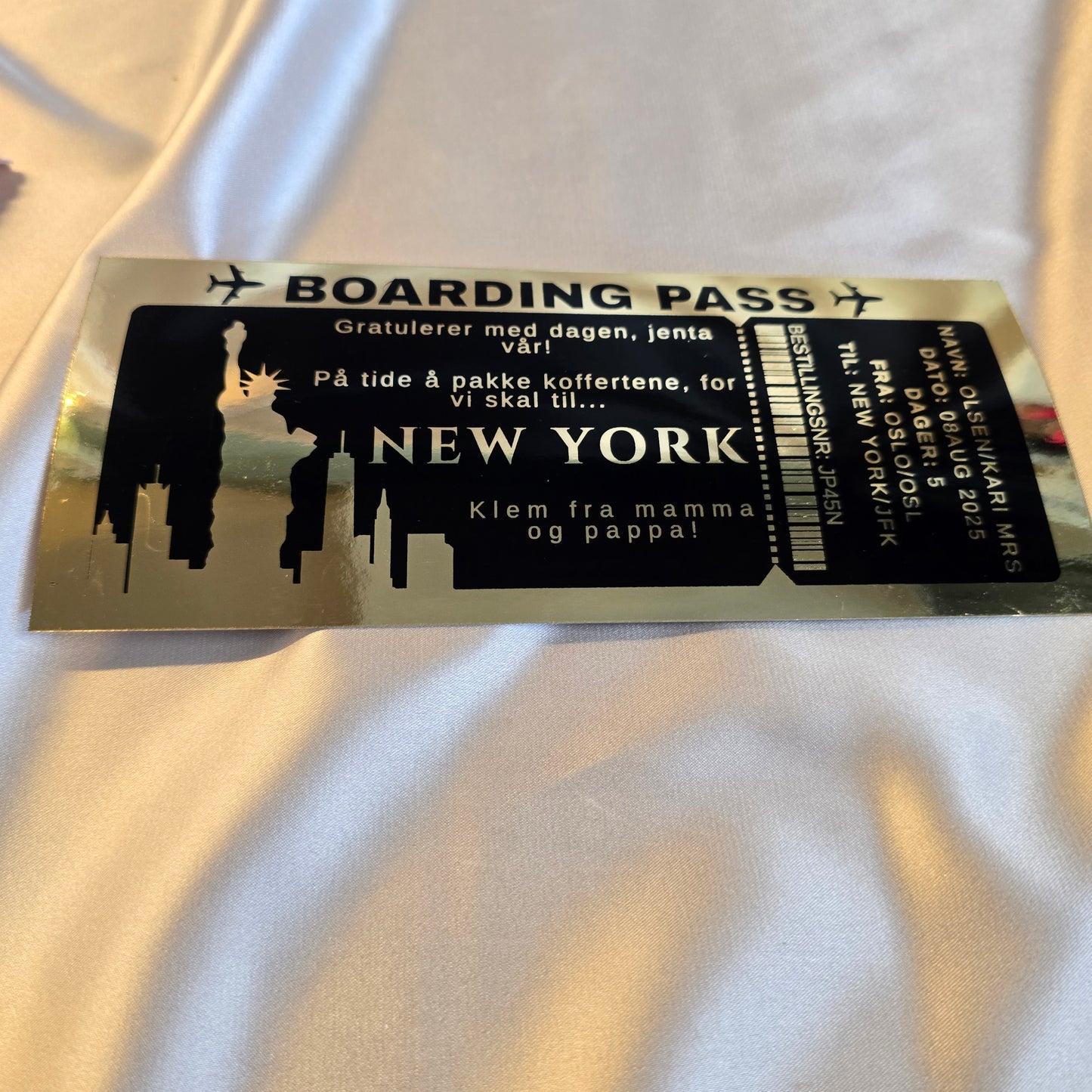 "Boarding pass" svart