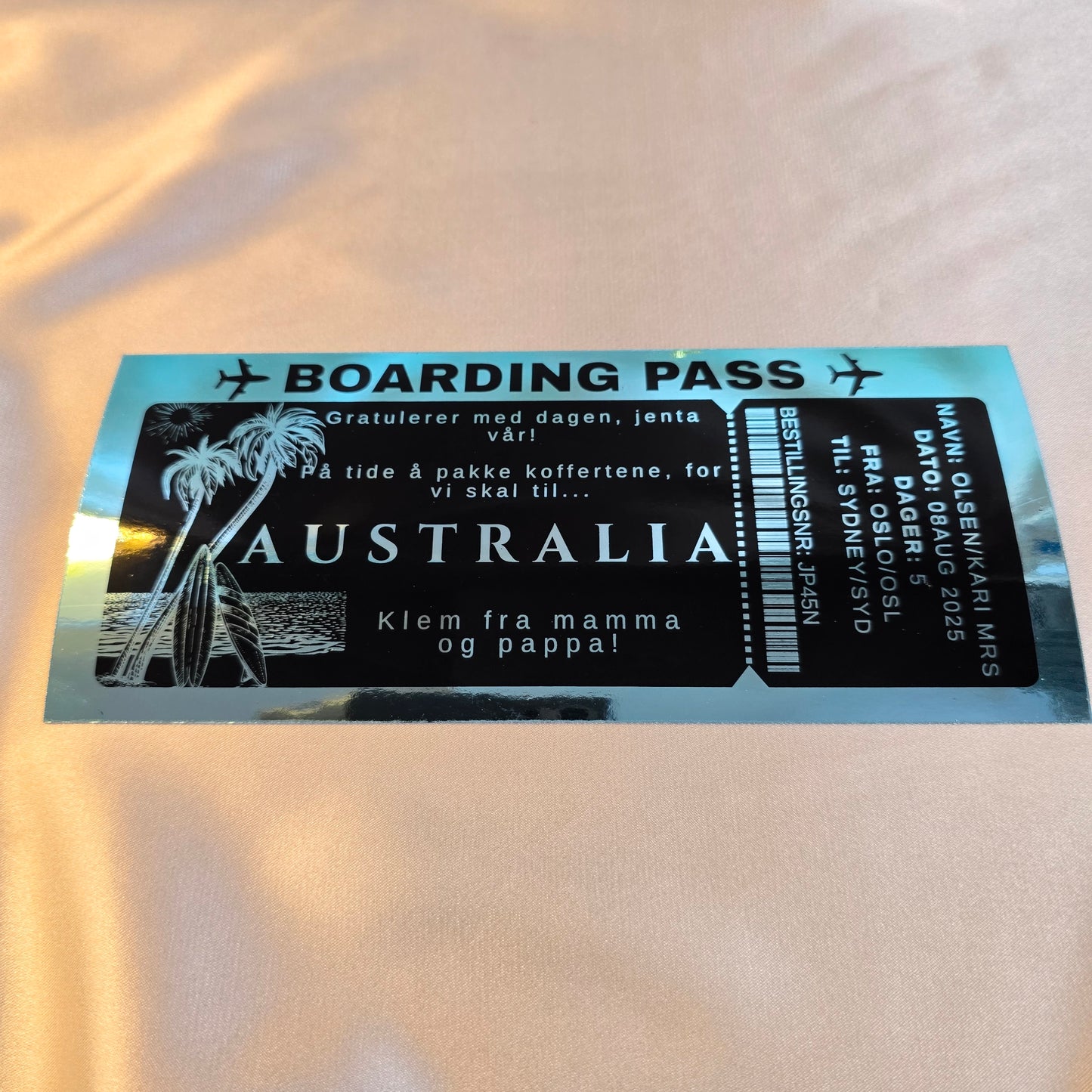 "Boarding pass" svart