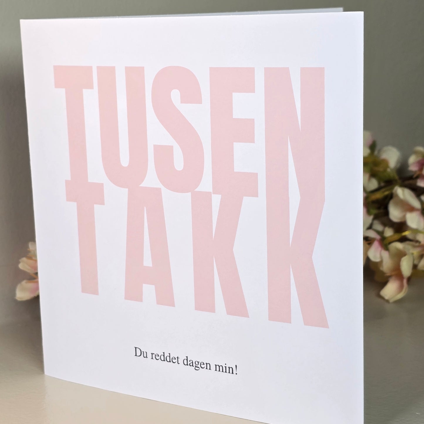 Kort - Tusen takk med personlig hilsen