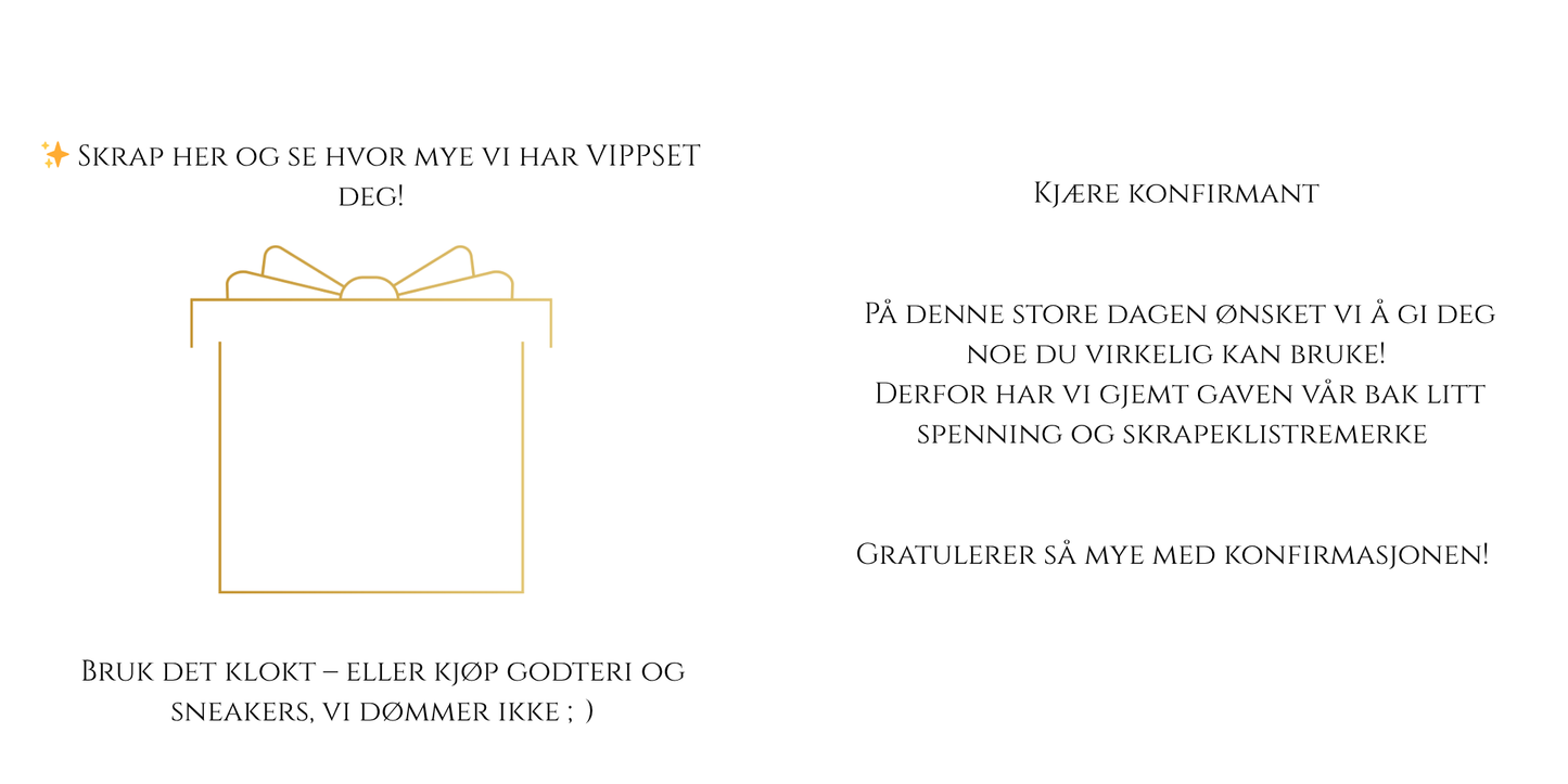 Gratulasjonskort - Vipps konfirmant