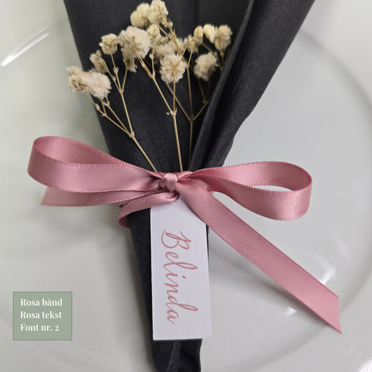 Mini bordkort med navn