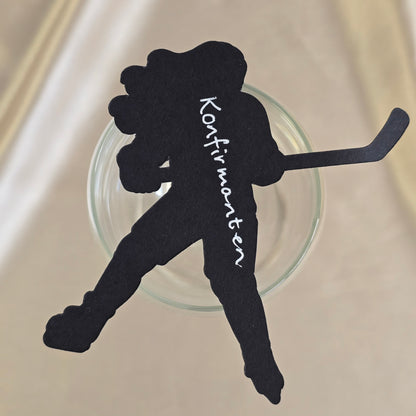 Bordkort konfirmasjon jente - hockeyspiller