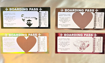 "Boarding pass" med skrapefelt