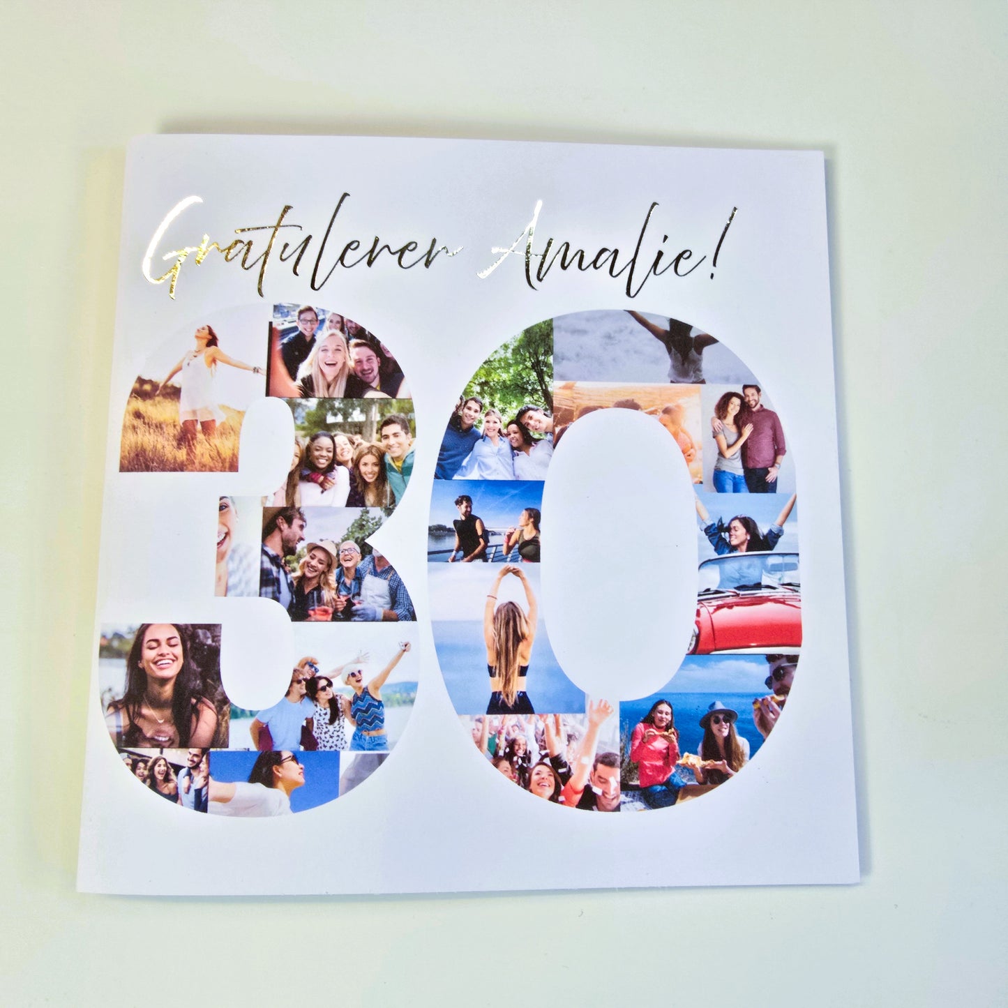 Bursdagskort med egne bilder til 30-åringen