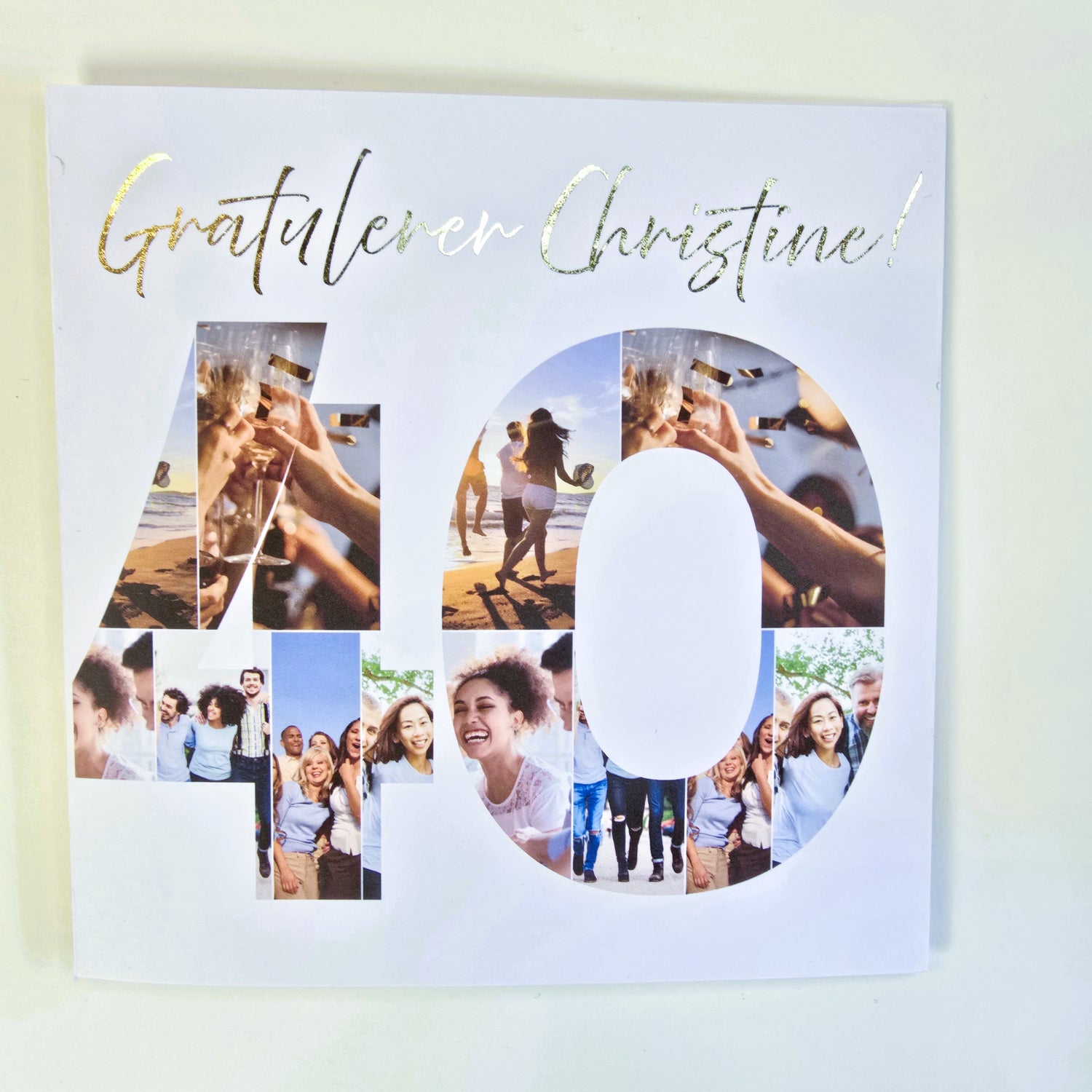 Feire 40-åringen med dette unike kortet med egne bilder