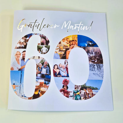 60-års kort med bilder - et minne for livet