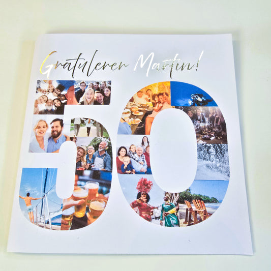 50-årskort med egne bilder