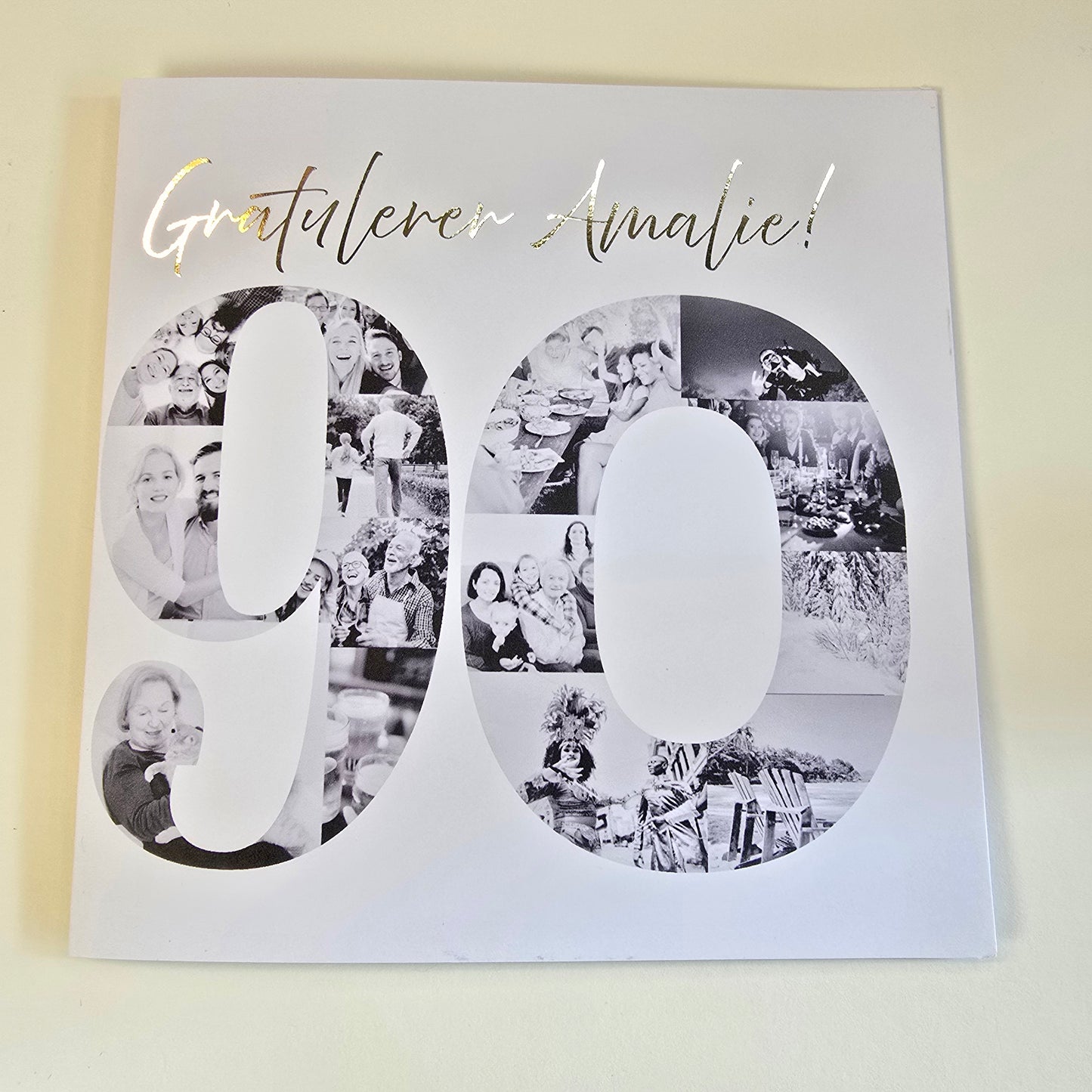 90-årskort med egne bilder