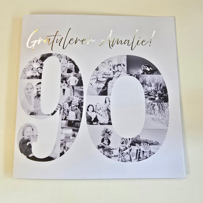 90-årskort med egne bilder