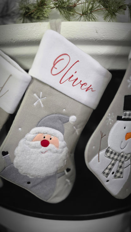 Julestrømpe med navn - Julenisse