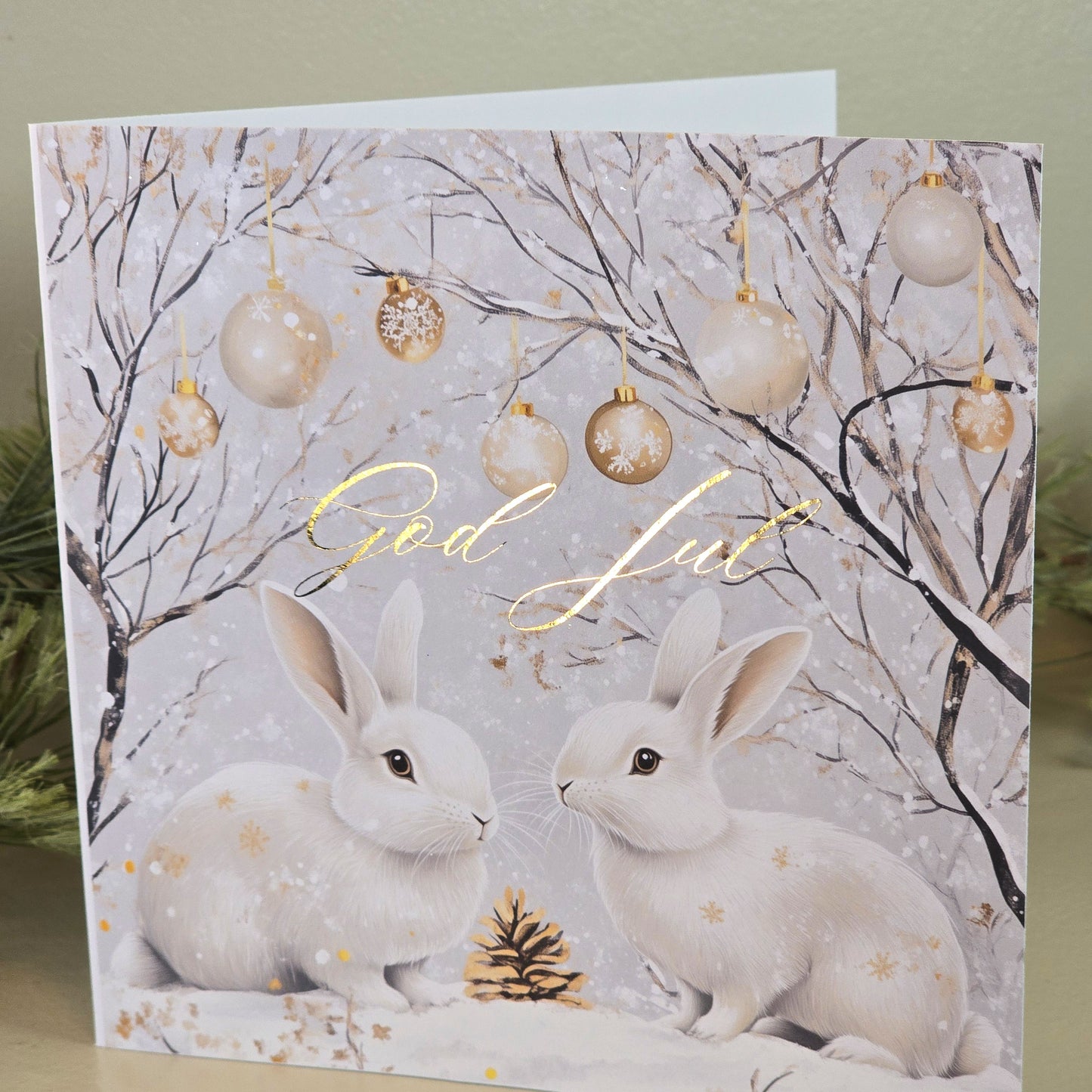 Julekort - kaniner