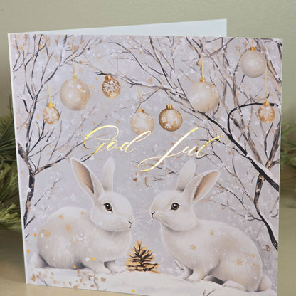 Julekort - kaniner