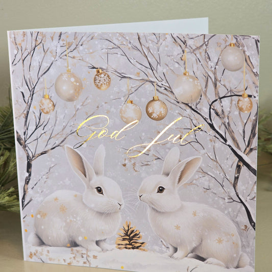 Julekort - kaniner