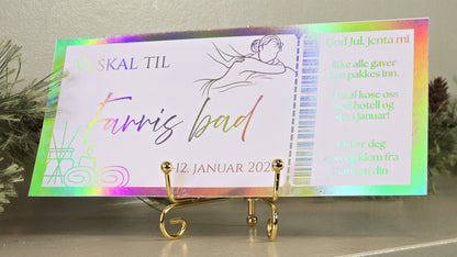 Personlig gavekort med folie - Spaopphold