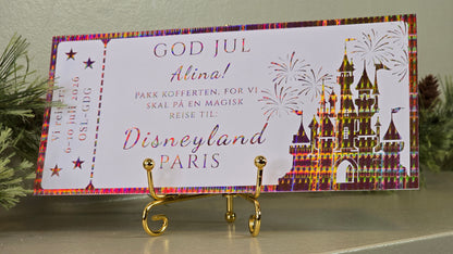 Hvitt personlig gavekort med folie - opplevelsespark