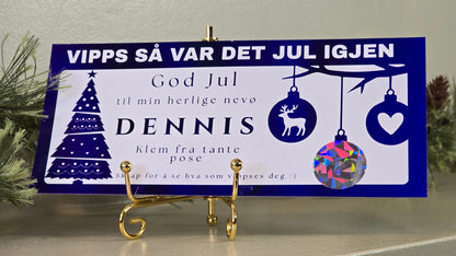 Personlig Vipps-gavekort med holografisk skrapefelt
