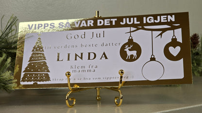 Personlig Vipps-gavekort med holografisk skrapefelt