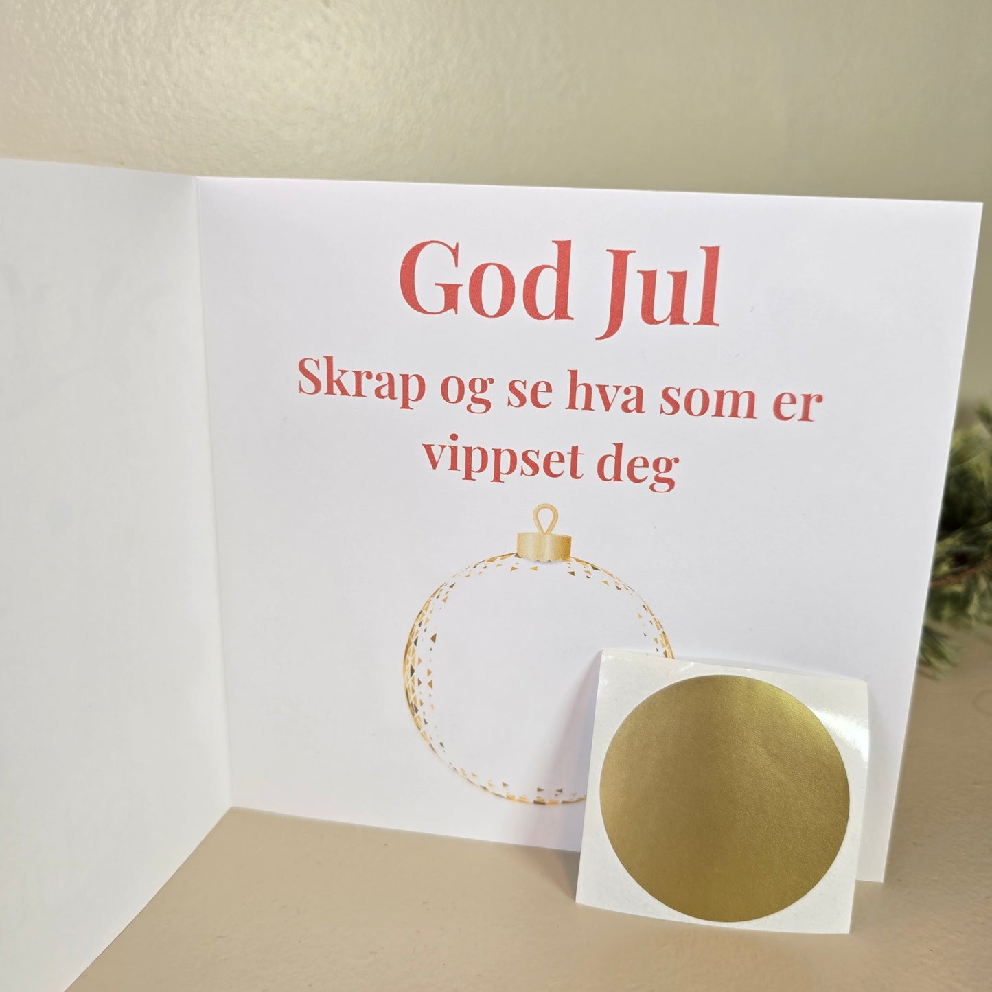 Julekortmed navn - juletrekule
