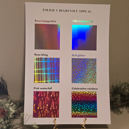 Julegavekort med holografisk skrapefelt