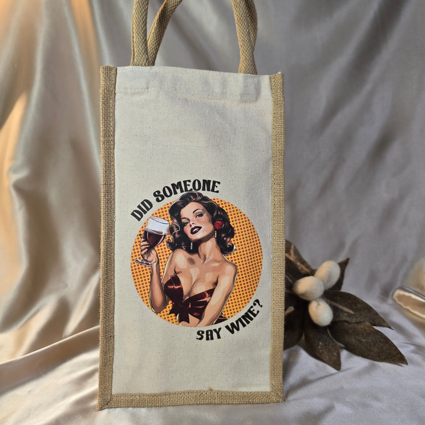 Miljøvennlig vinpose for 2 vinflasker - Did someone say wine?