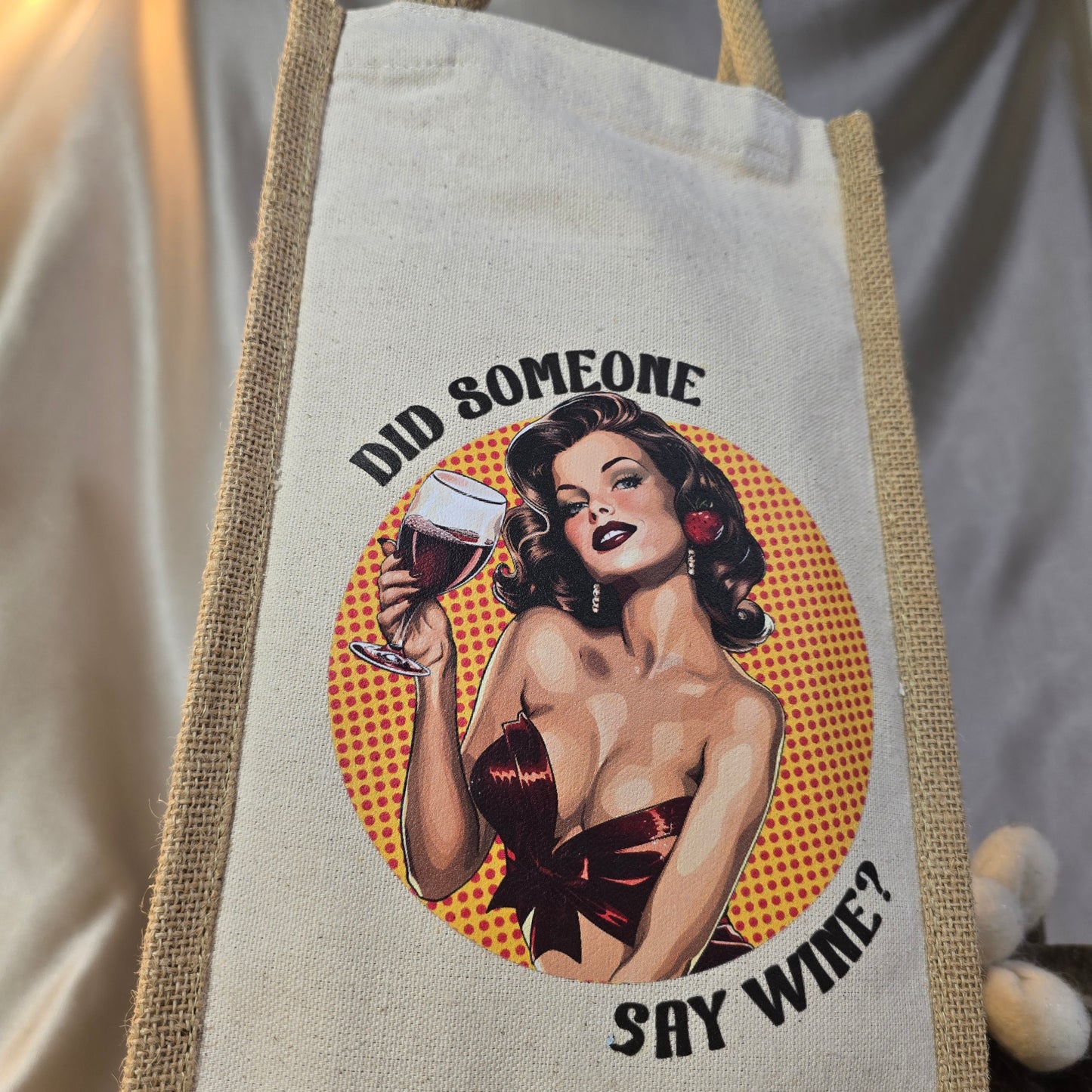 Miljøvennlig vinpose for 2 vinflasker - Did someone say wine?