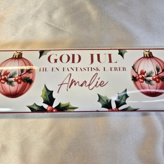 Personlig sjokoladeomslag for store sjokoladeplater - Julekuler