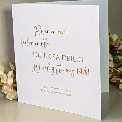 Valentineskort – jeg vil gifte meg NÅ!