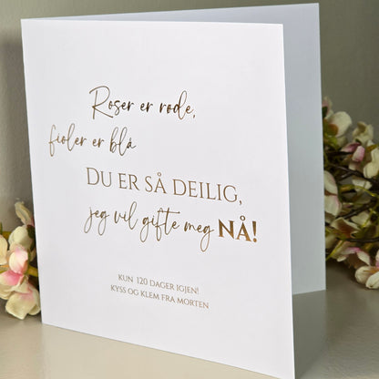 Valentineskort – jeg vil gifte meg NÅ!