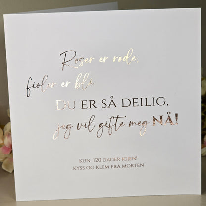 Valentineskort – jeg vil gifte meg NÅ!