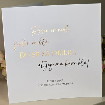 Valentineskort – du er så deilig