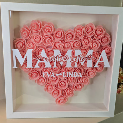 Dyp ramme med hjerte -  glad i deg MAMMA