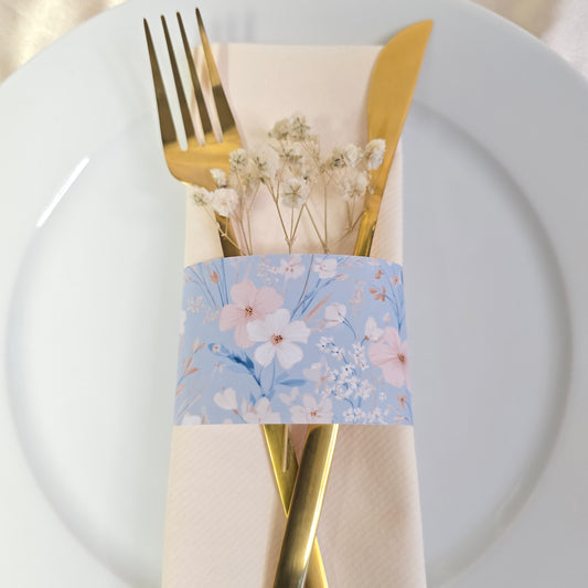 Serviettbånd av papir - blomstereng