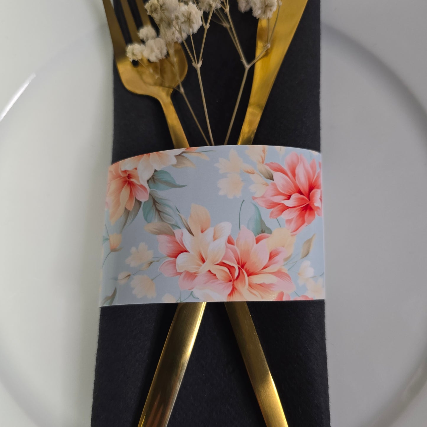 Serviettbånd av papir - blomsterdrøm