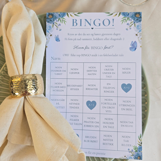 Bryllupsbingo - Blå rose