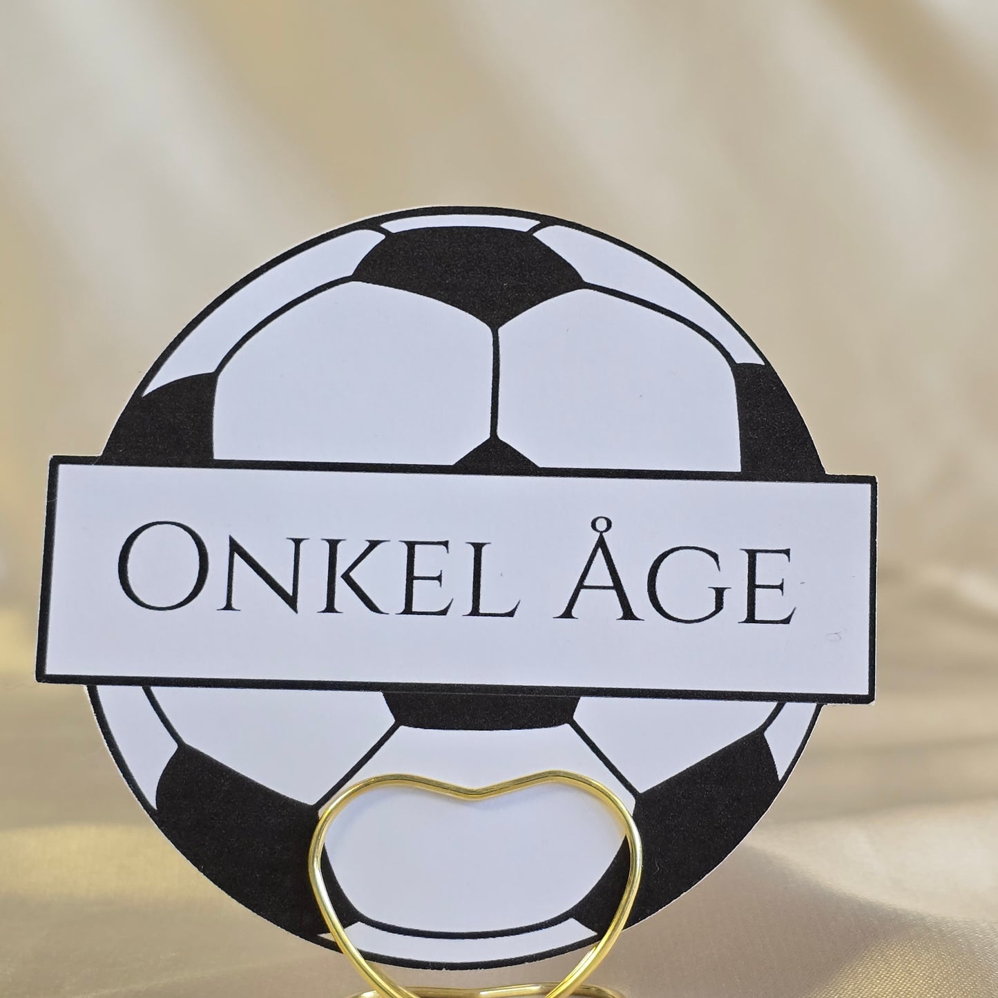 Fotball bordkort med navn