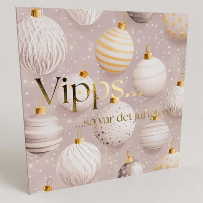 Vipps julekort - rosa julekuler