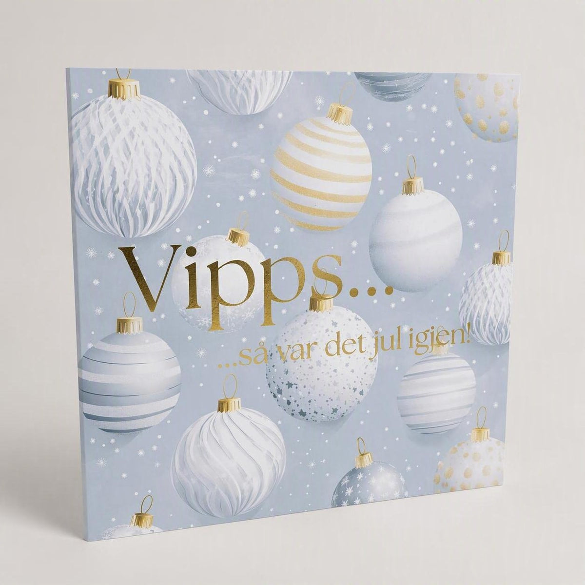 Vipps julekort - blå julekuler