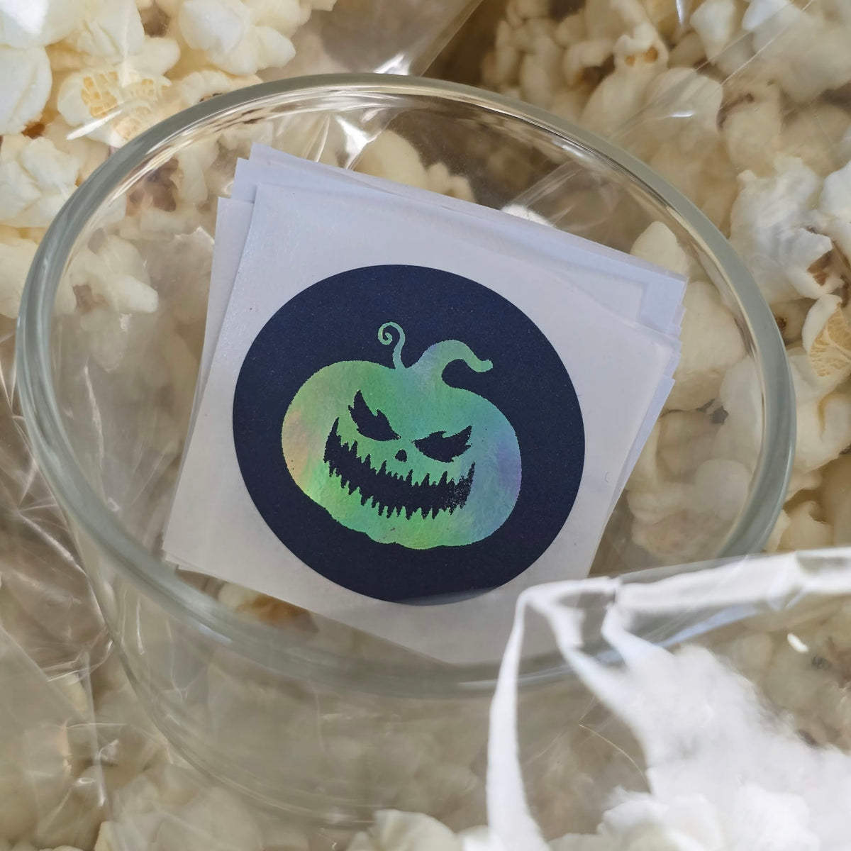 Halloween klistremerker med gresskar