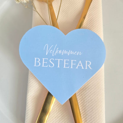 Hjerte bordkort med navn