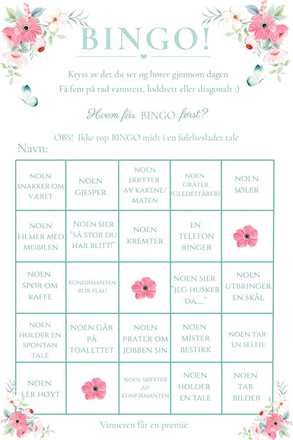 Konfirmasjonsbingo - Sommerbris