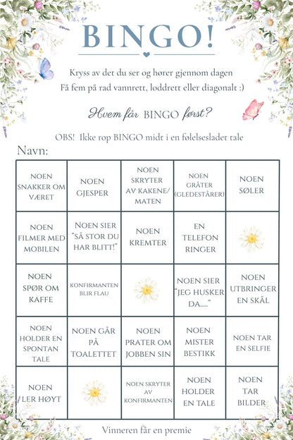 Konfirmasjonsbingo - Sommereng