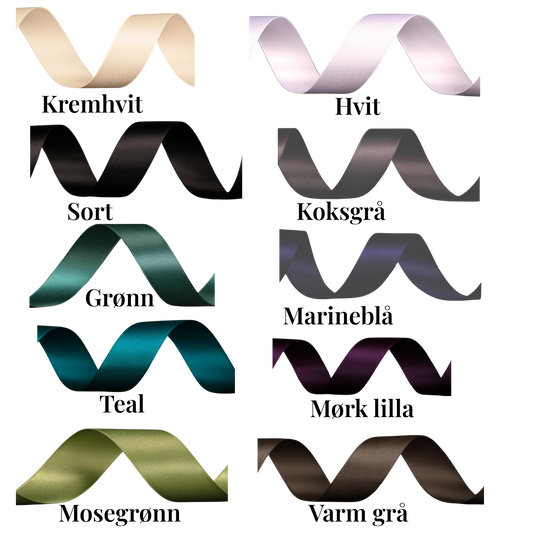 Satengbånd 25 mm i metervare