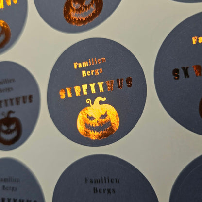 Personlige Halloween klistremerker - gresskar