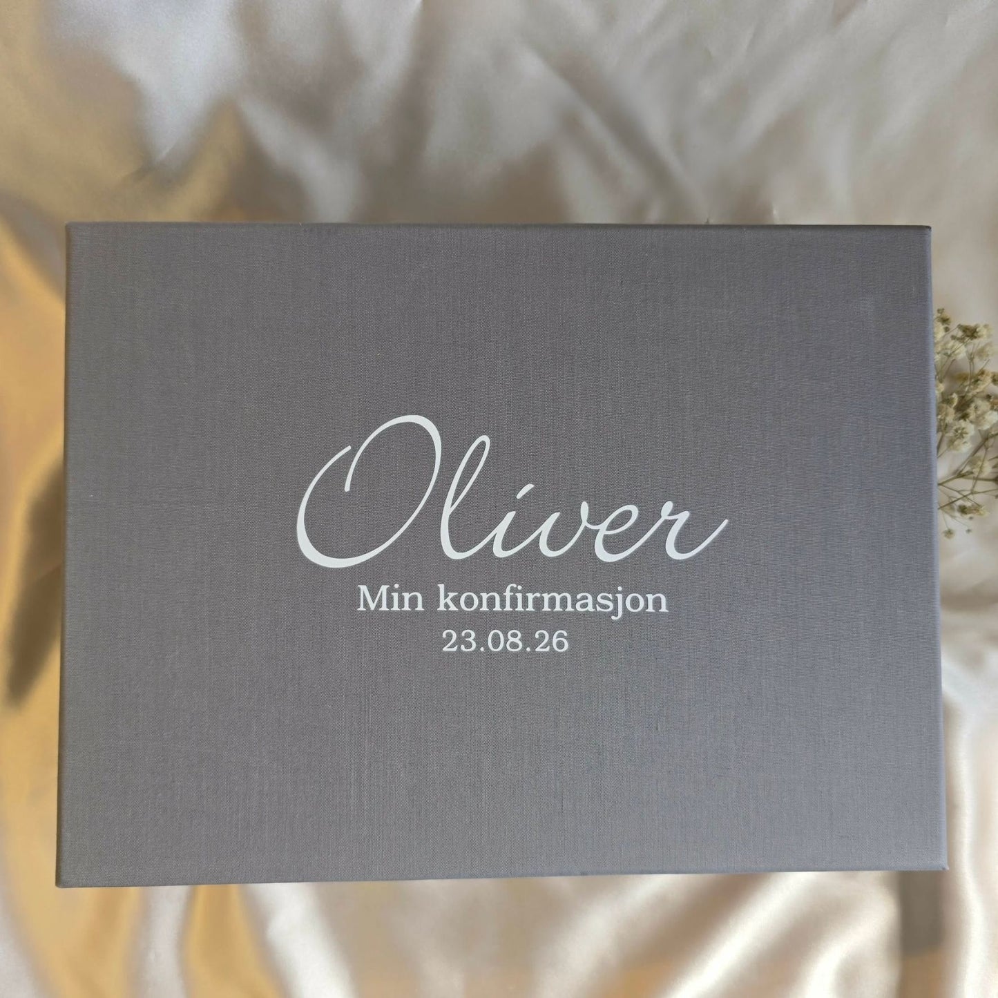 Stor personlig minneboks til konfirmasjon