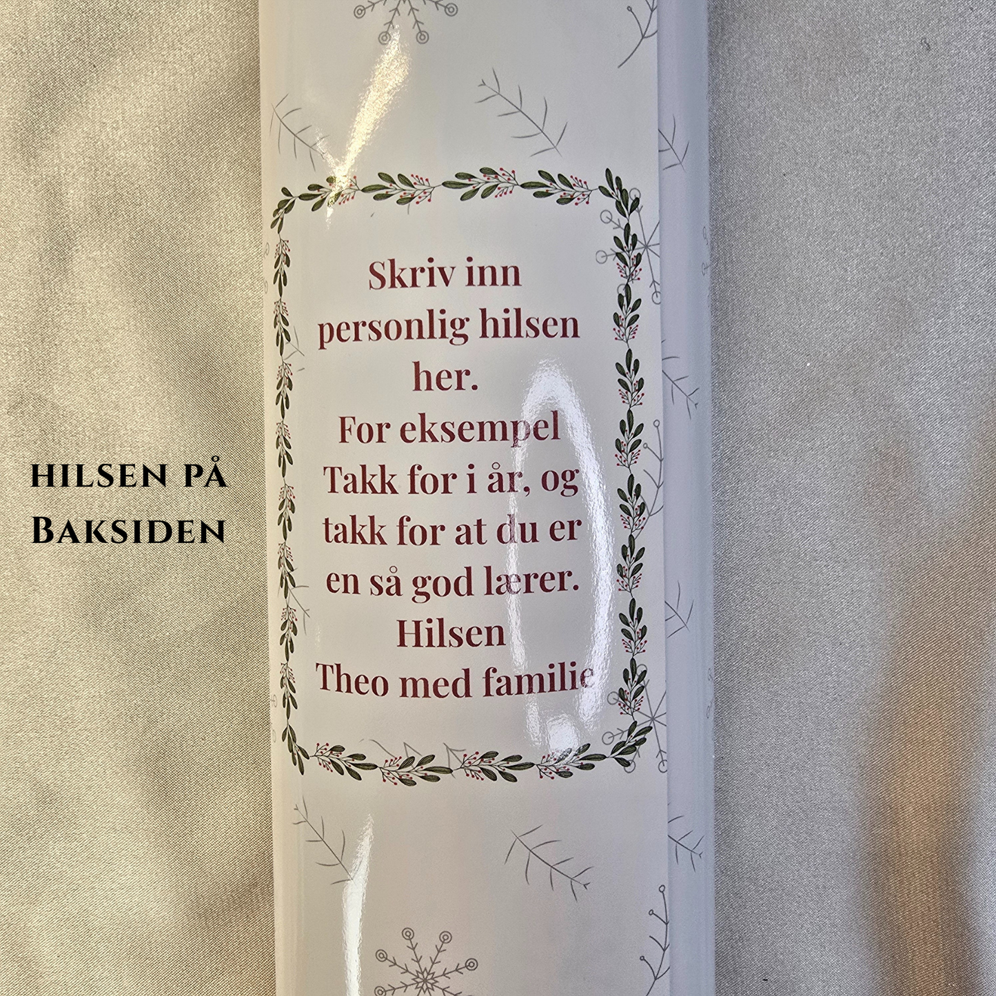 Personlig sjokoladeomslag for store sjokoladeplater - Reinsdyr