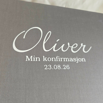 Stor personlig minneboks til konfirmasjon