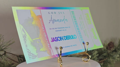 Personlig gavekort med folie - konsertbillett