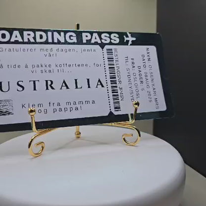 "Boarding pass" hvitt