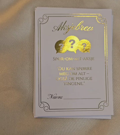 Morsom lek til konfirmasjonen: Personlige "aksjer"