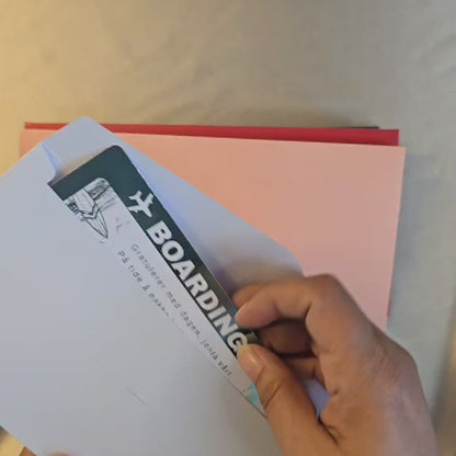"Boarding pass" hvitt